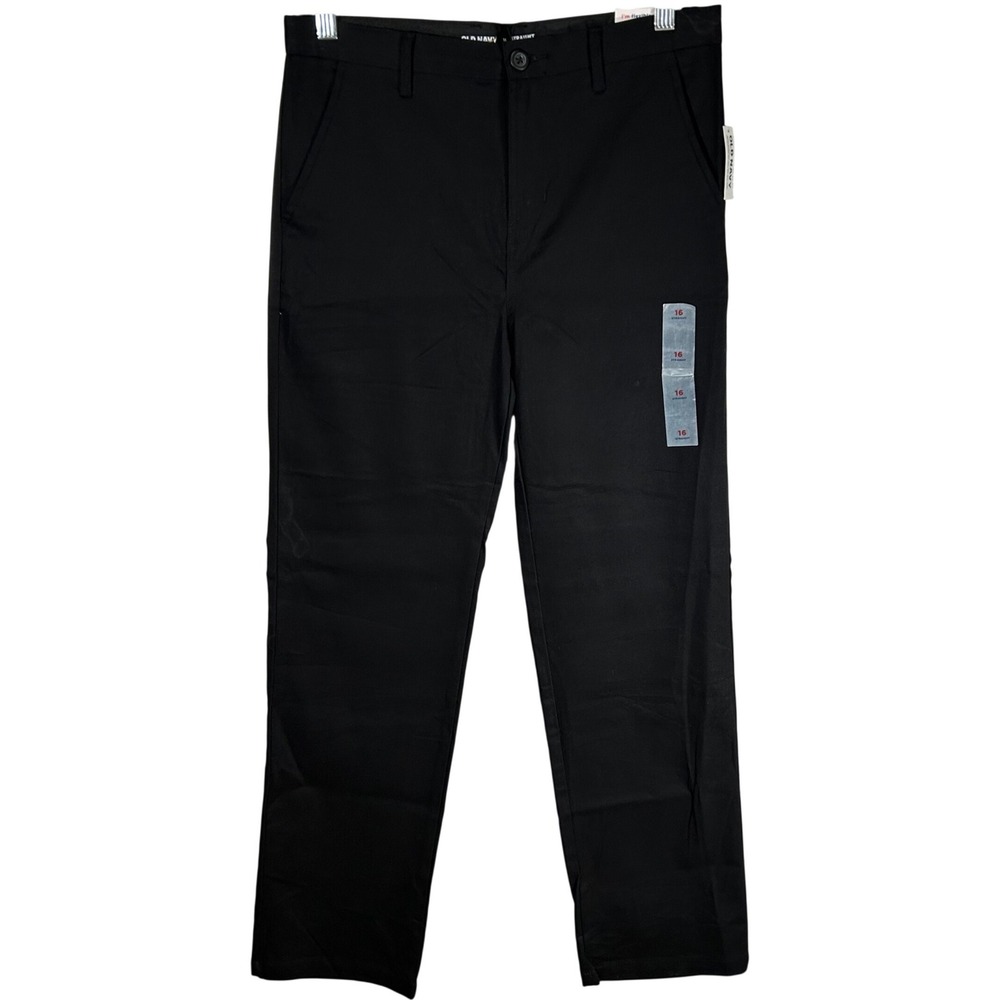 Old Navy Built-In Flex Straight Leg Pants Black Size 16 New Office Dress Casual